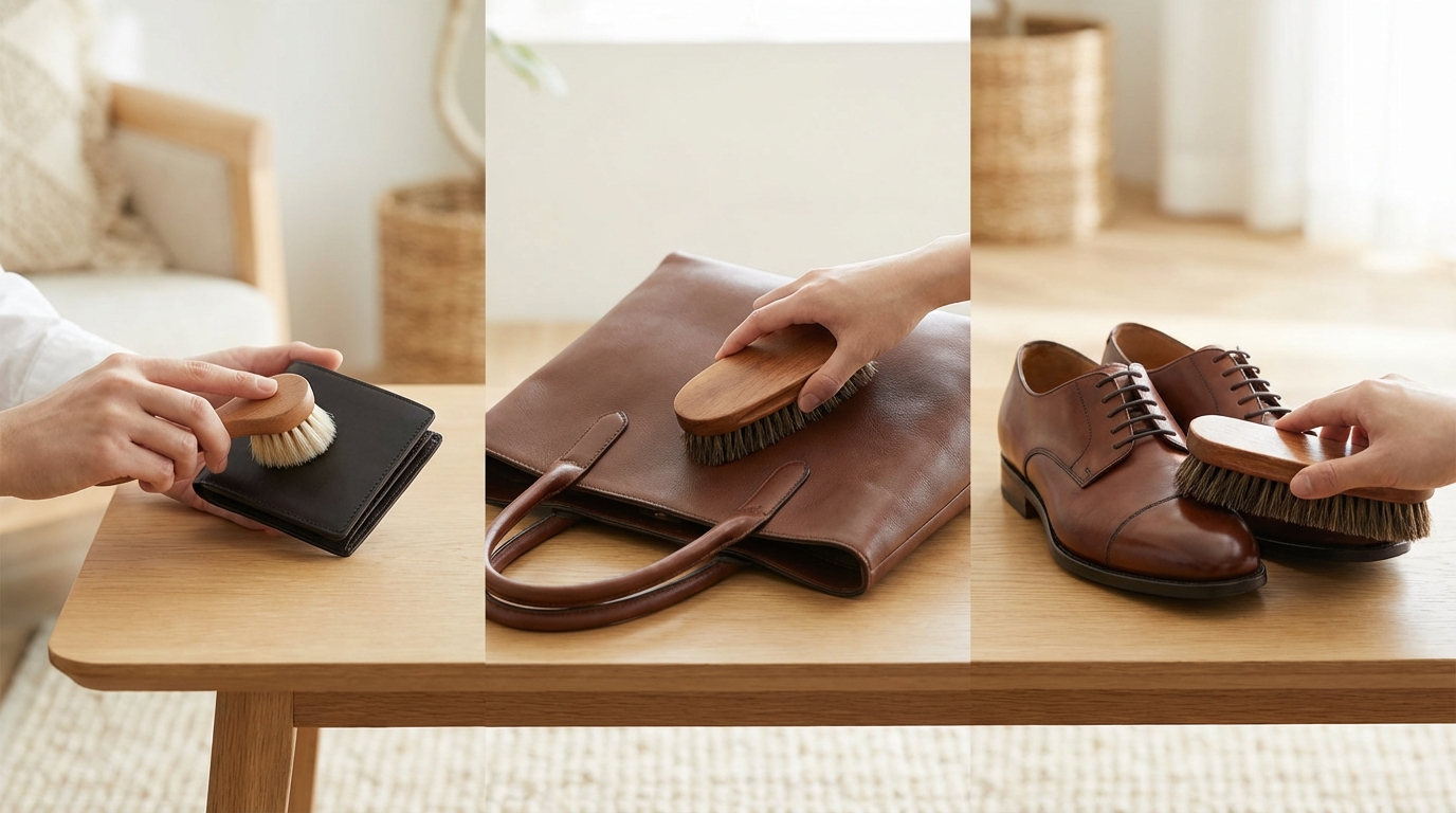 アイテム別ブラッシングのコツ【財布・バッグ・靴】