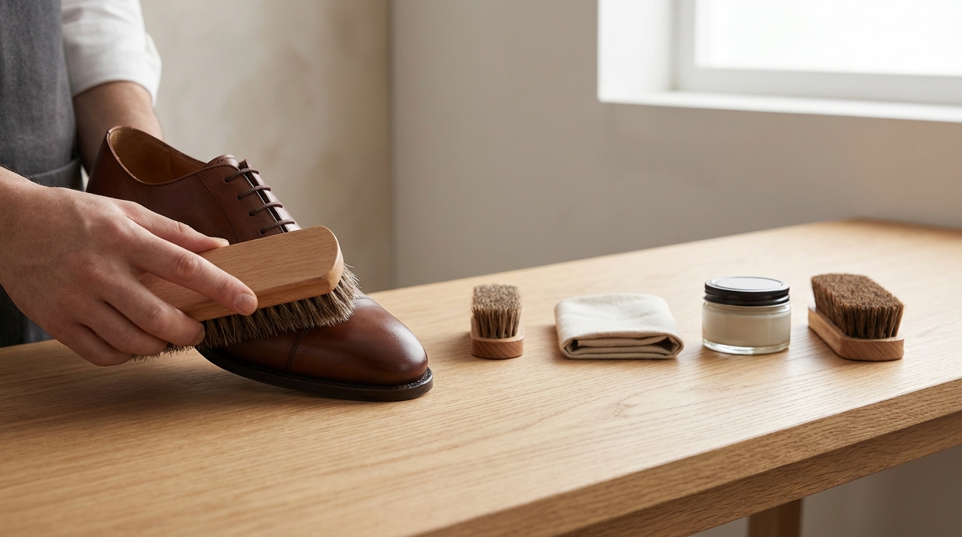 【実践】革靴へのブラシの使い方5ステップ