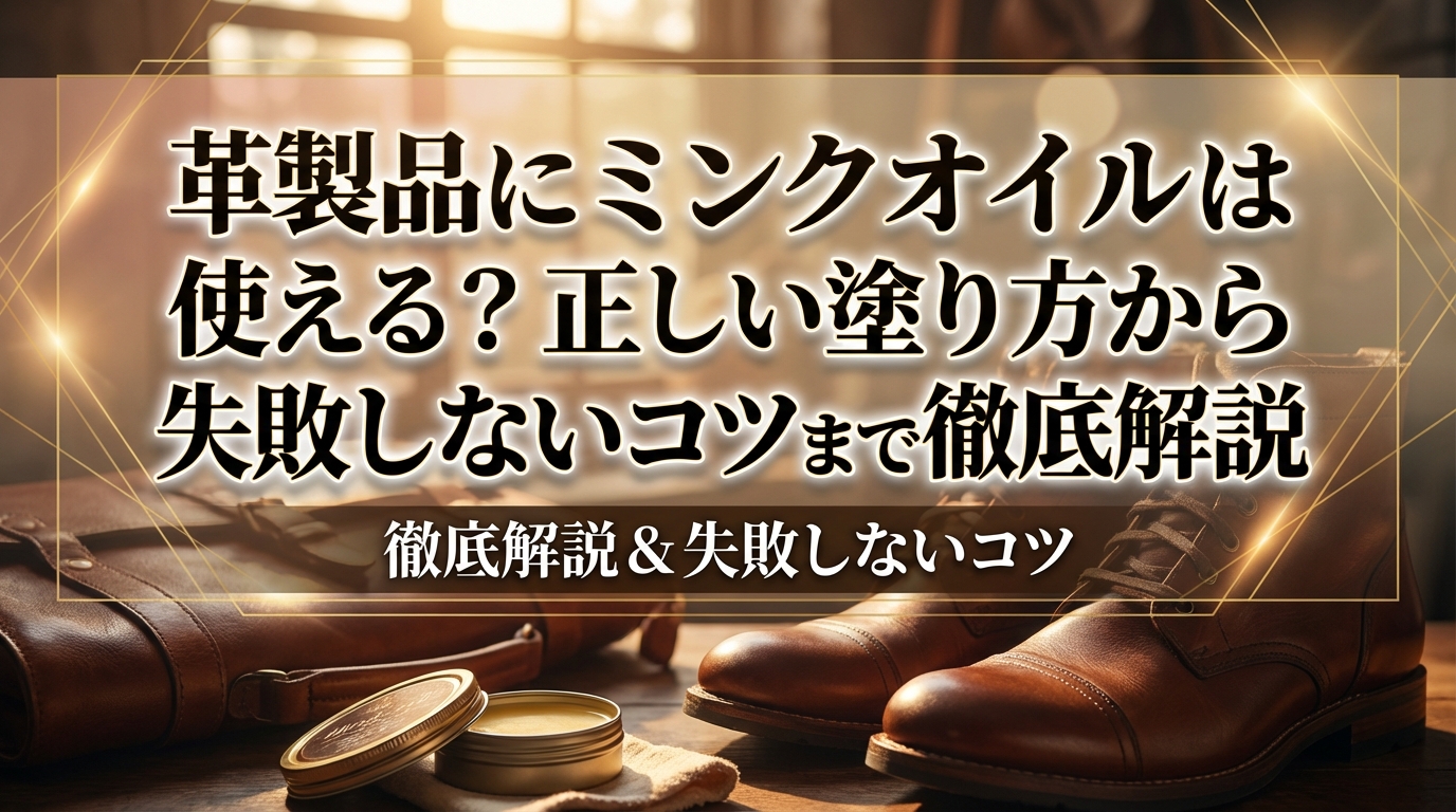革製品にミンクオイルは使える？正しい塗り方から失敗しないコツまで徹底解説