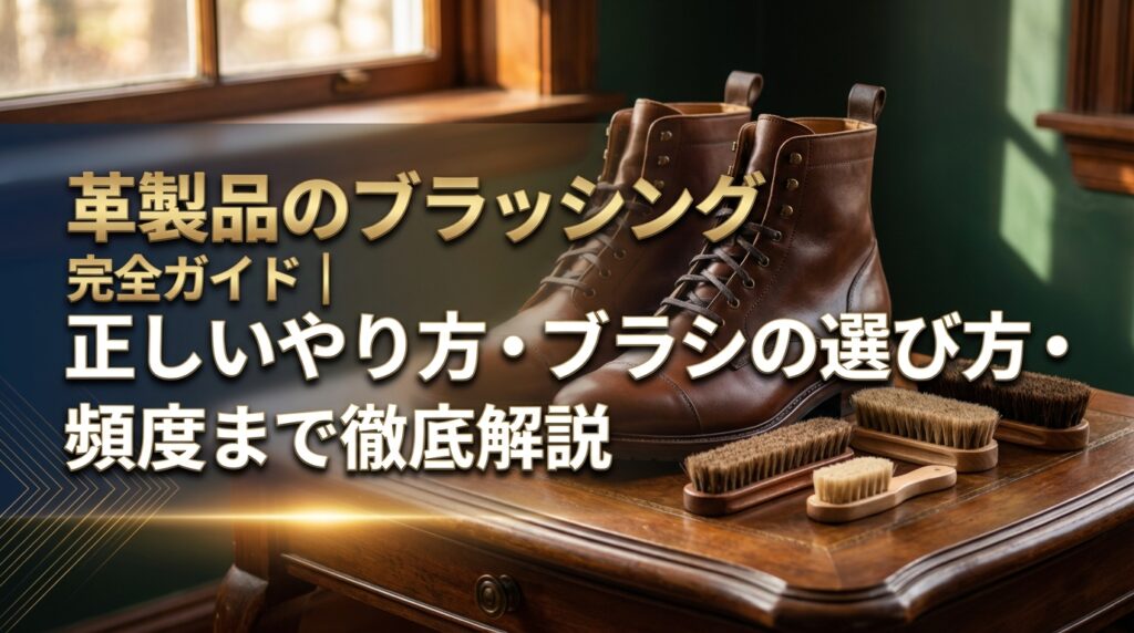 革製品のブラッシング完全ガイド｜正しいやり方・ブラシの選び方・頻度まで徹底解説