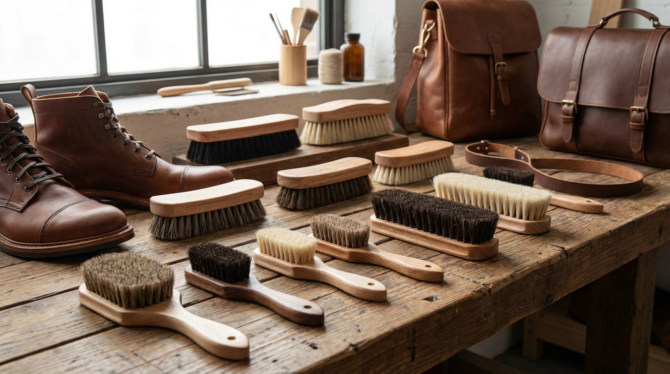 革製品ブラッシング用ブラシの種類と選び方
