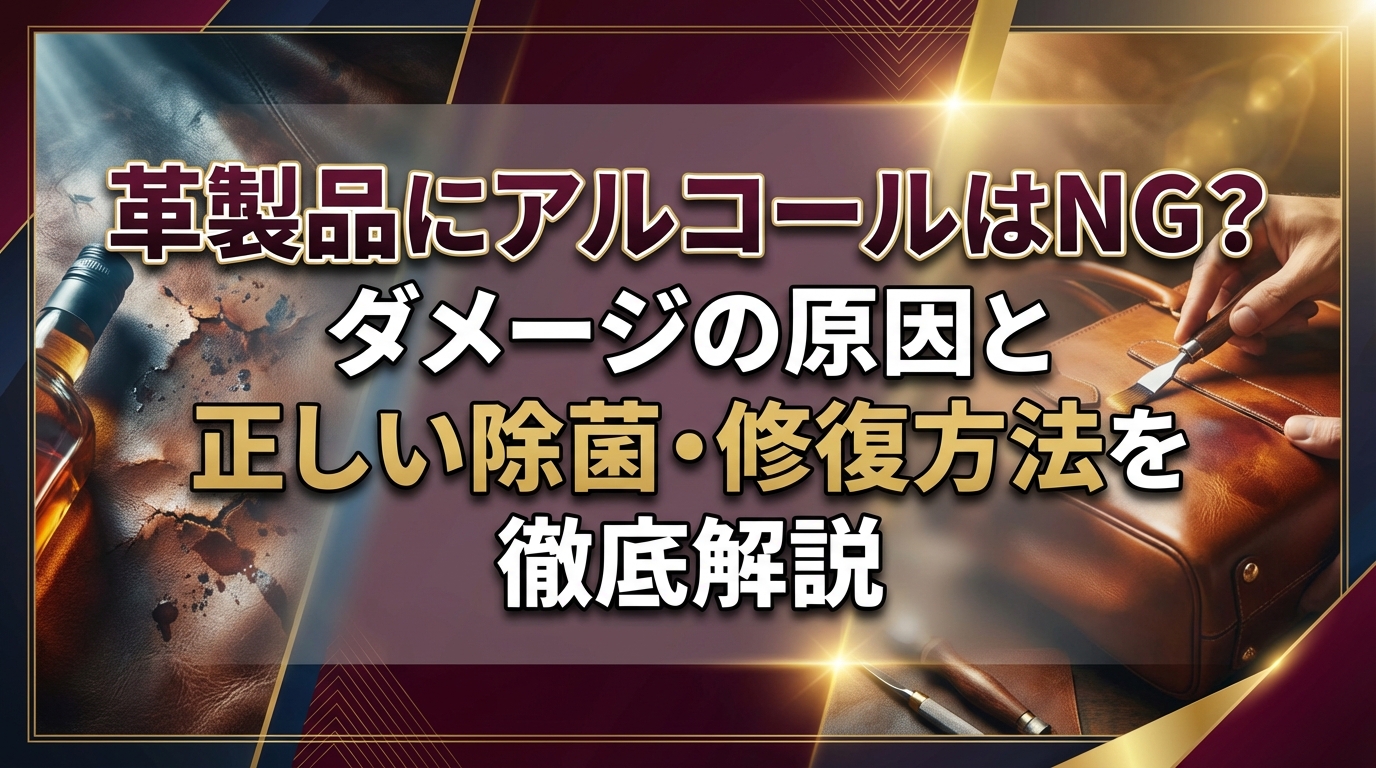革製品にアルコールはNG？ダメージの原因と正しい除菌・修復方法を徹底解説