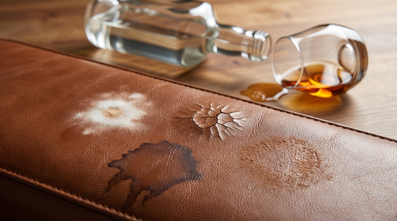 アルコールが革に与える4つのダメージとその原因