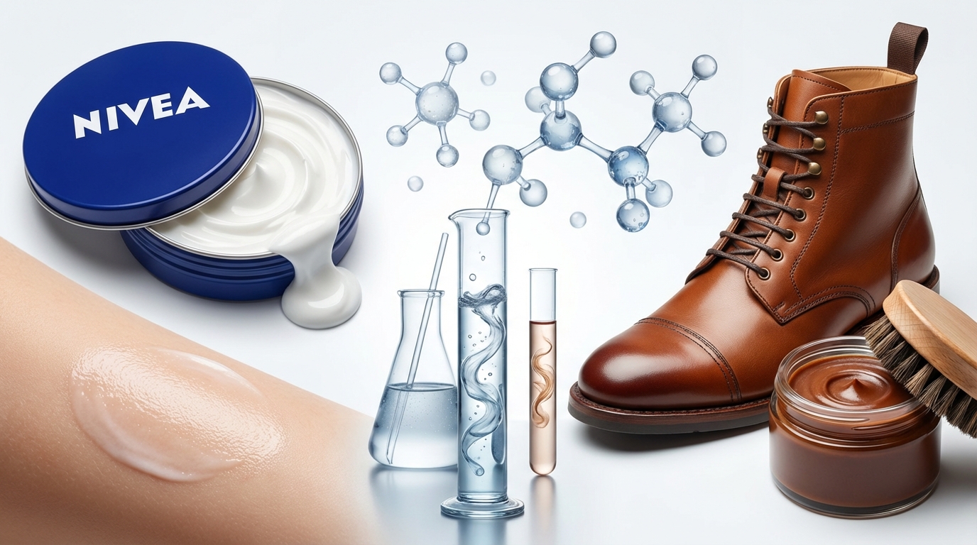 ニベアと革専用クリームの成分を比較
