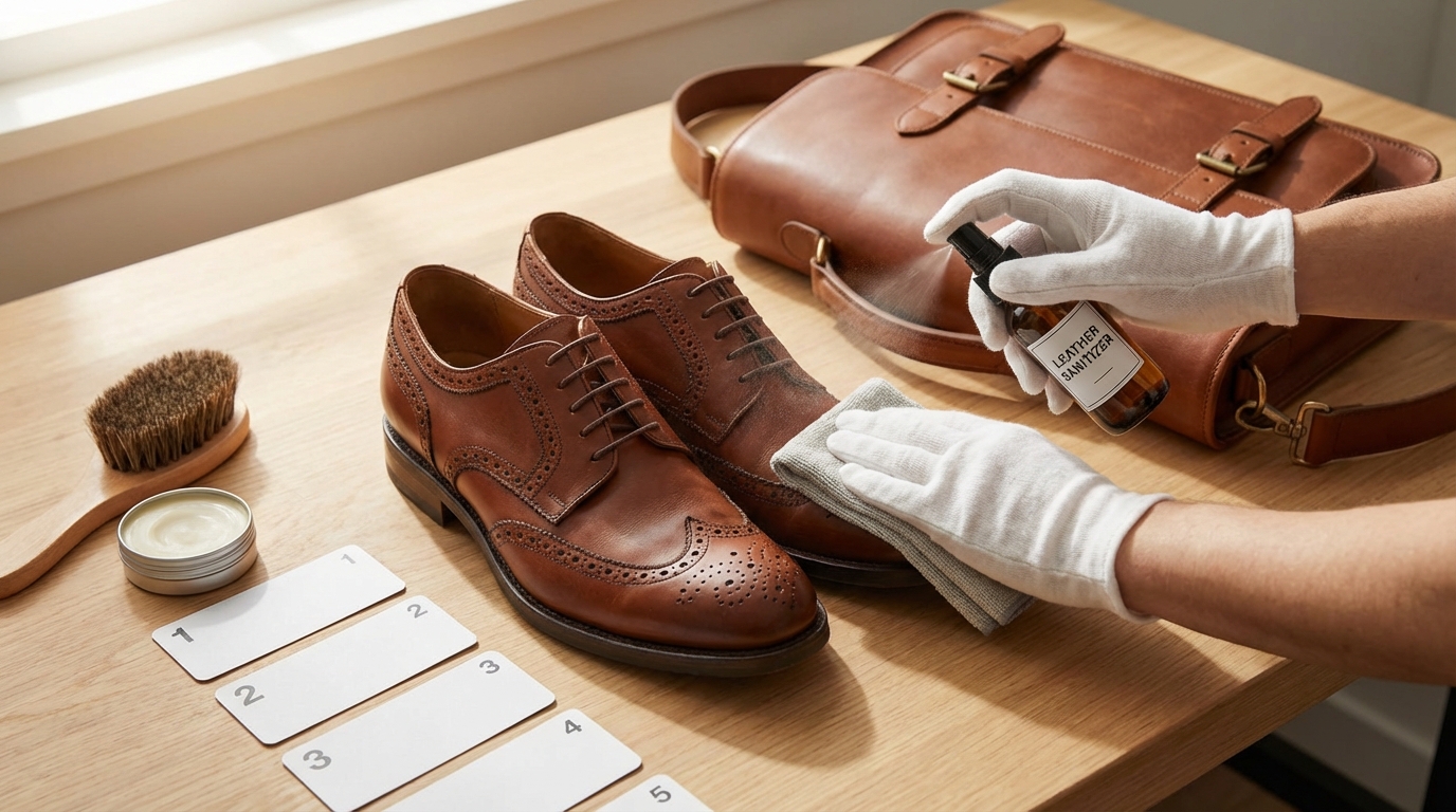革製品を傷めない除菌の手順【5ステップで解説】