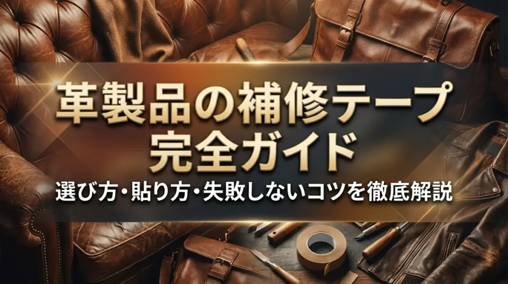 革製品の補修テープ完全ガイド｜選び方・貼り方・失敗しないコツを徹底解説