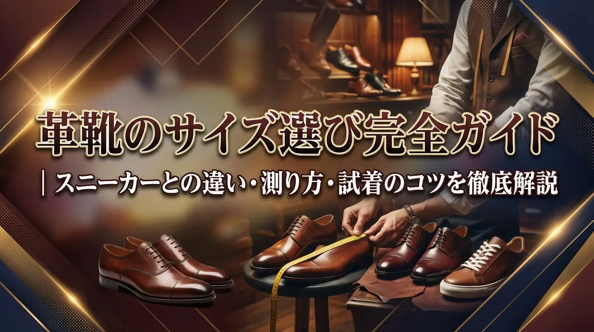 革靴のサイズ選び完全ガイド|スニーカーとの違い・測り方・試着のコツを徹底解説