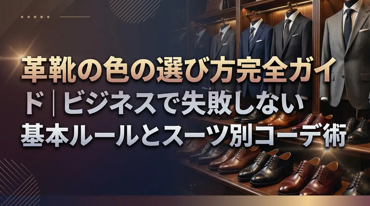 革靴の色の選び方完全ガイド|ビジネスで失敗しない基本ルールとスーツ別コーデ術