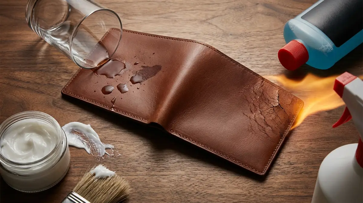 革財布の手入れで絶対にやってはいけないNG行為5選