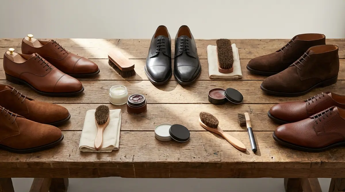 革の種類別・靴磨きの注意点