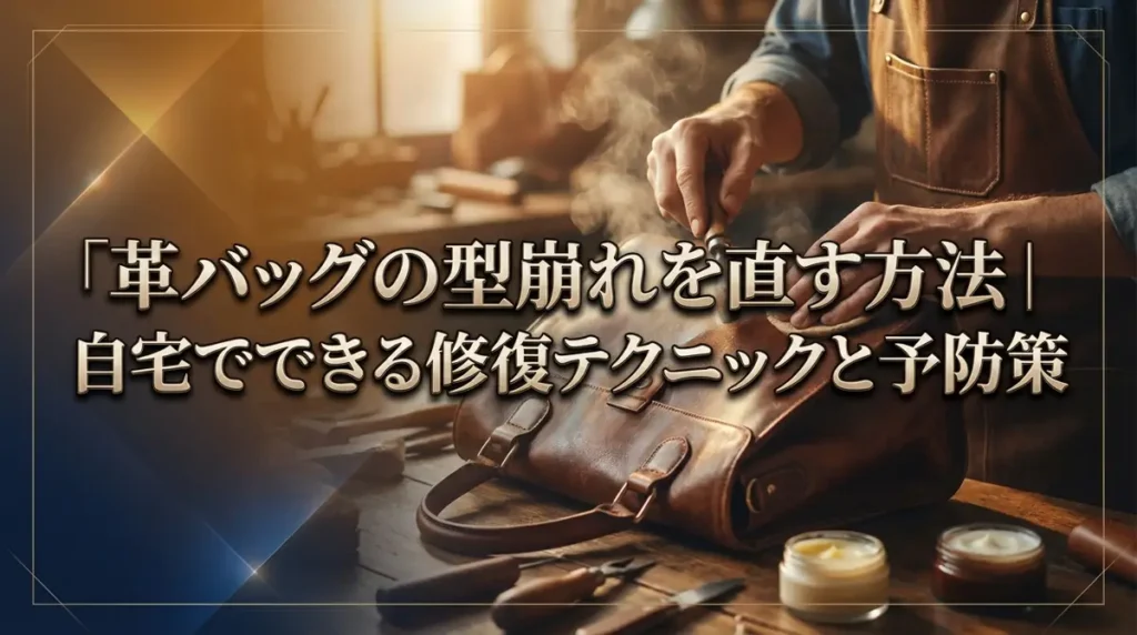 革バッグの型崩れを直す方法｜自宅でできる修復テクニックと予防策