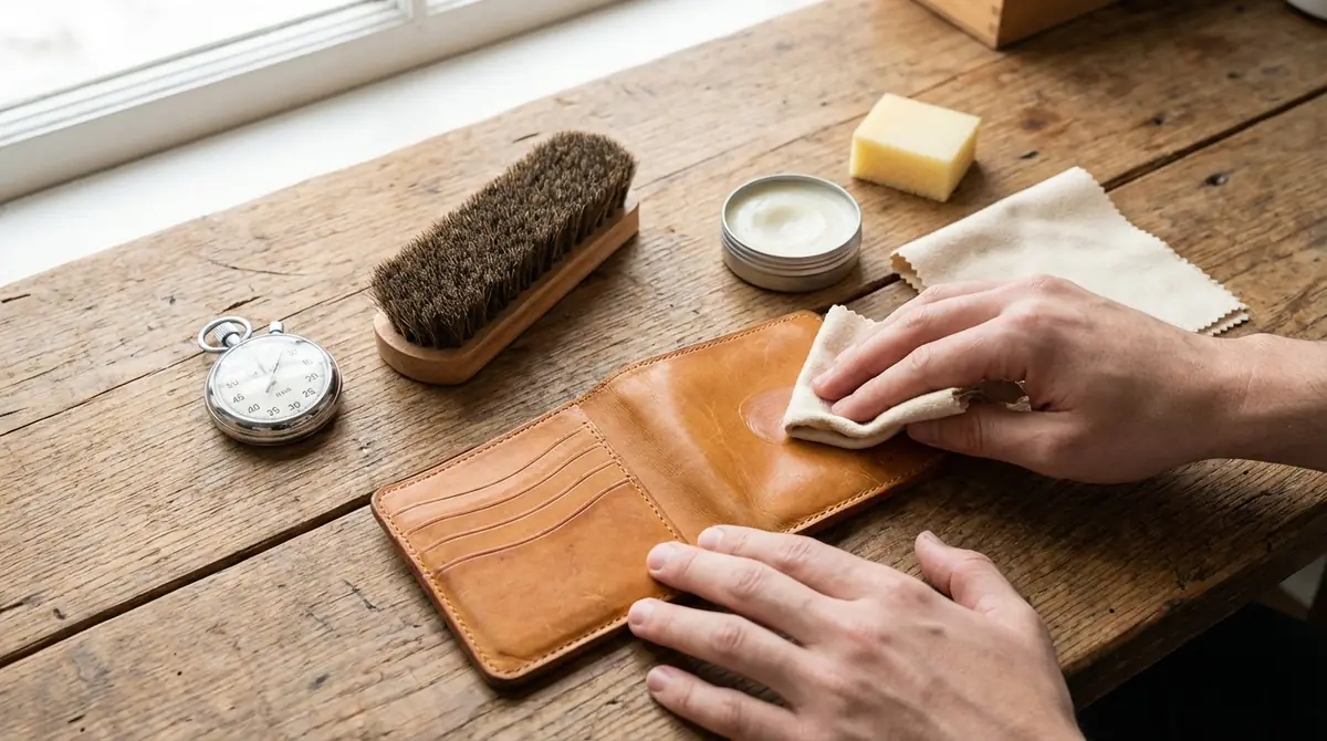 【実践】ヌメ革財布の手入れ5ステップ（所要時間10分）