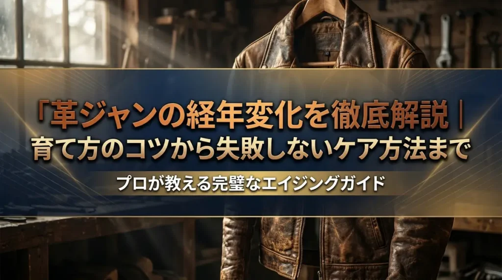 革ジャンの経年変化を徹底解説｜育て方のコツから失敗しないケア方法まで