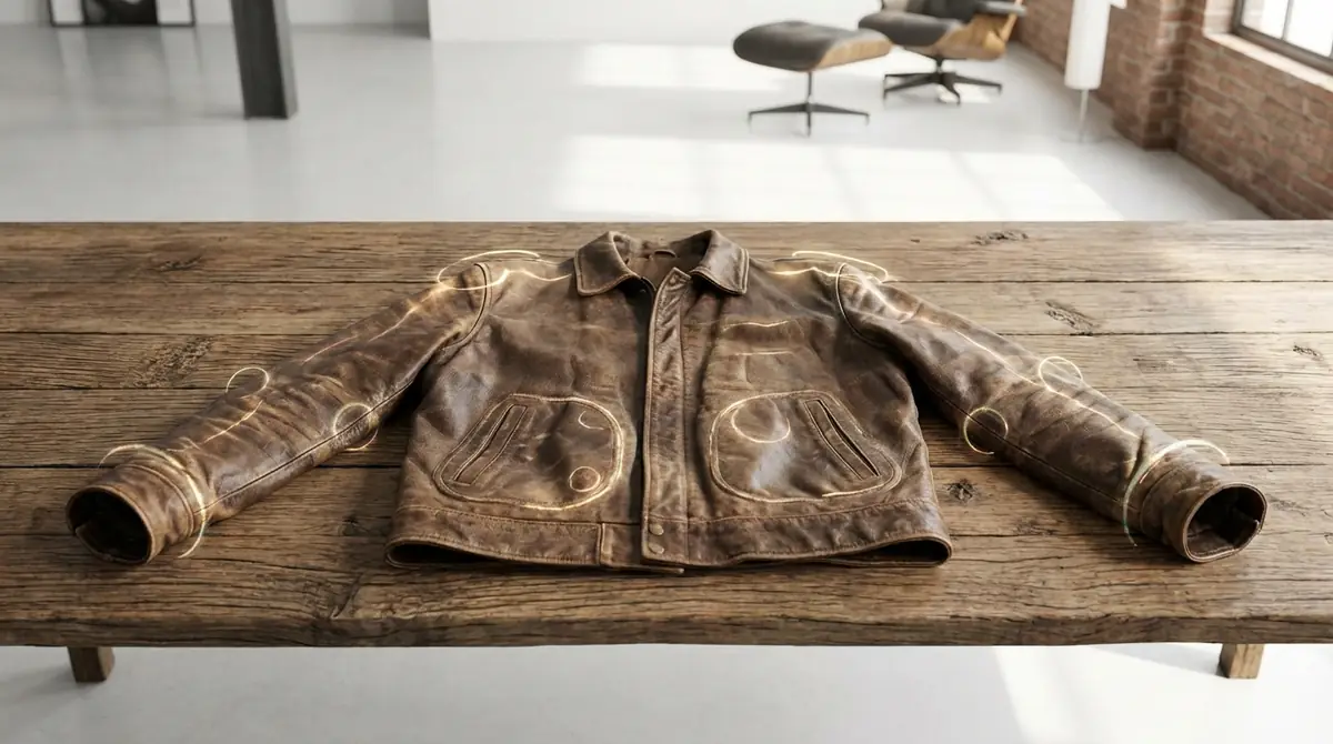 革ジャンの経年変化が現れやすい部位マップ