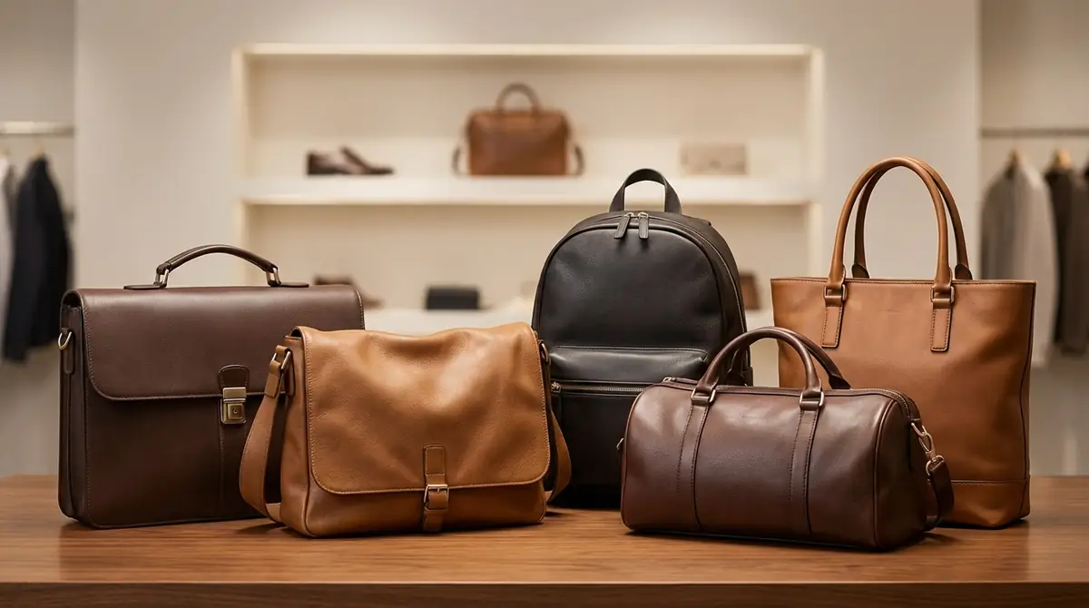 メンズ革バッグの種類と形状別の特徴
