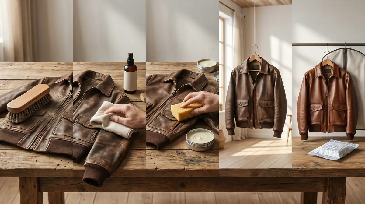 革ジャンを保管する前にやるべき手入れ5ステップ