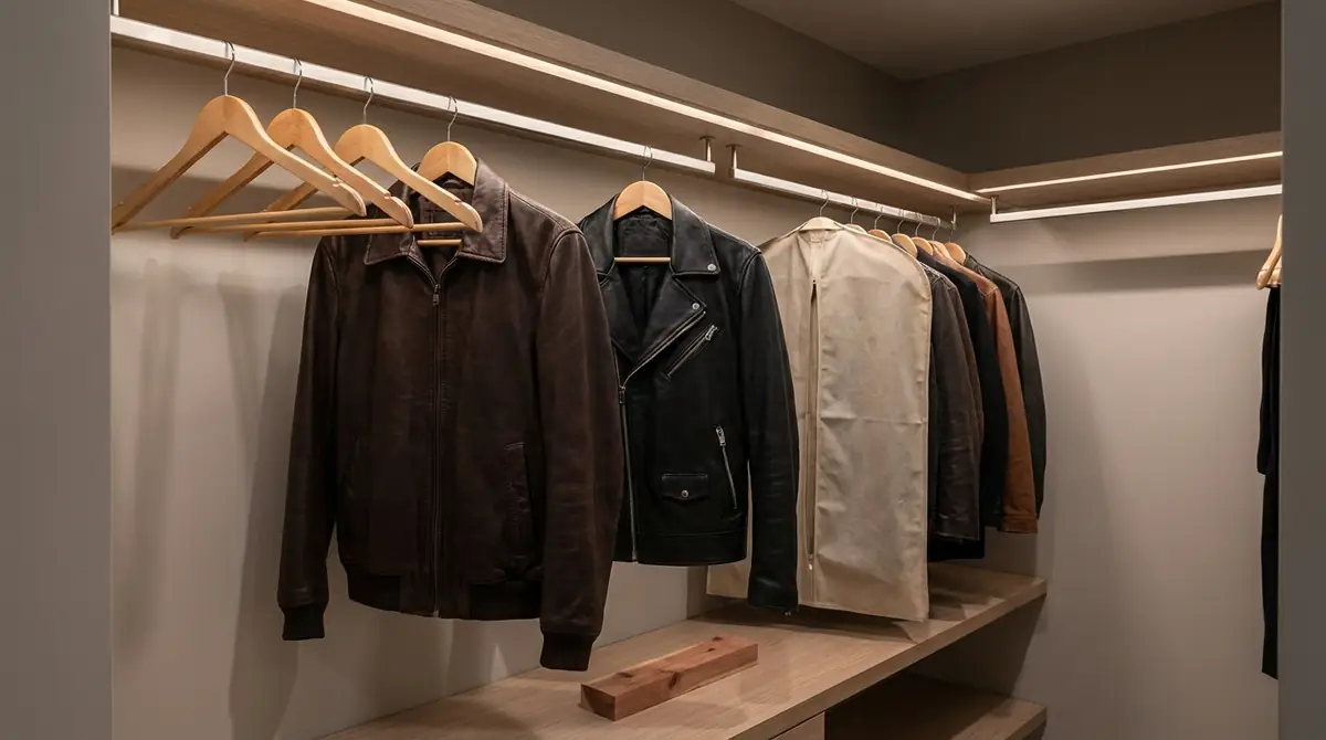 クローゼットで革ジャンを保管するコツ