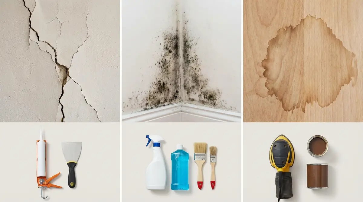 トラブル別の対処法｜ひび割れ・カビ・水シミの直し方