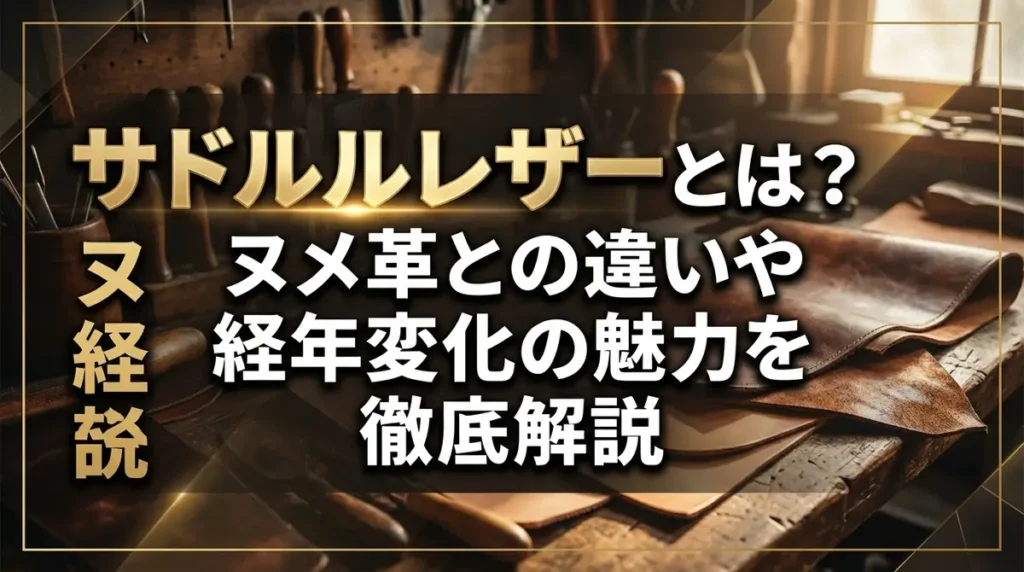 サドルレザーとは？ヌメ革との違いや経年変化の魅力を徹底解説