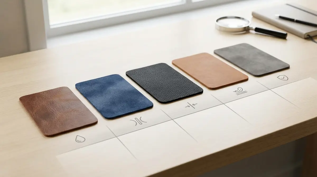 革の種類を5つの軸で比較|一覧表で特徴がわかる