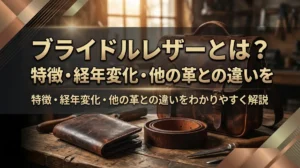 ブライドルレザーとは？特徴・経年変化・他の革との違いをわかりやすく解説