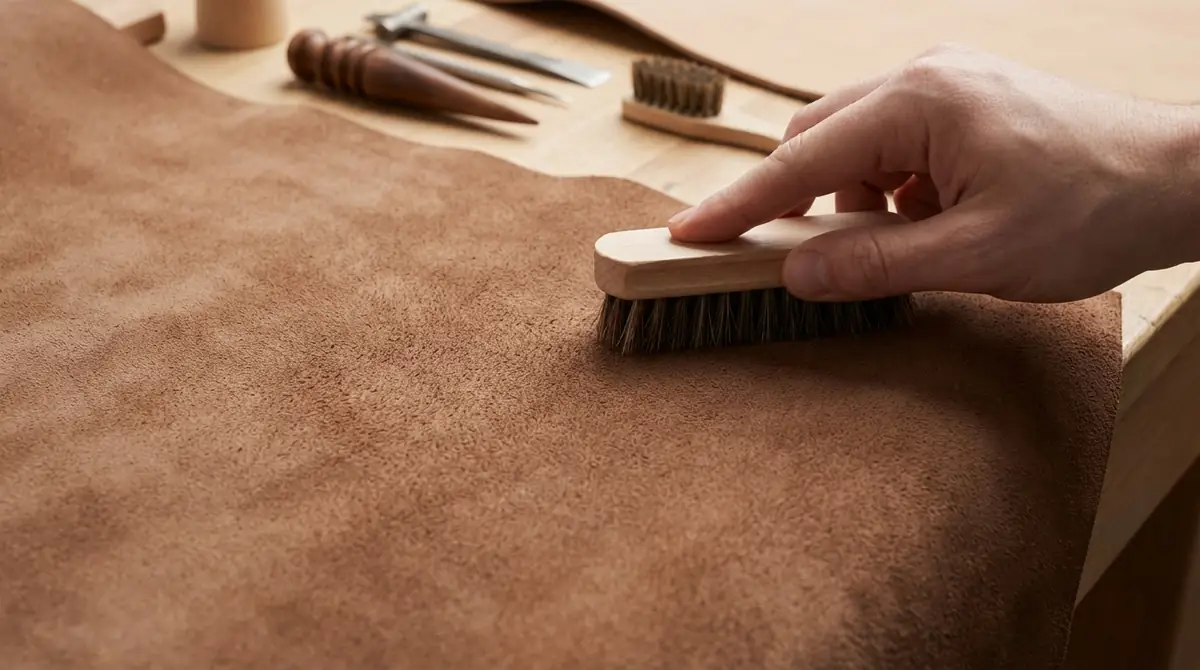 ヌバックとは牛革の表面を起毛させた高級レザー素材