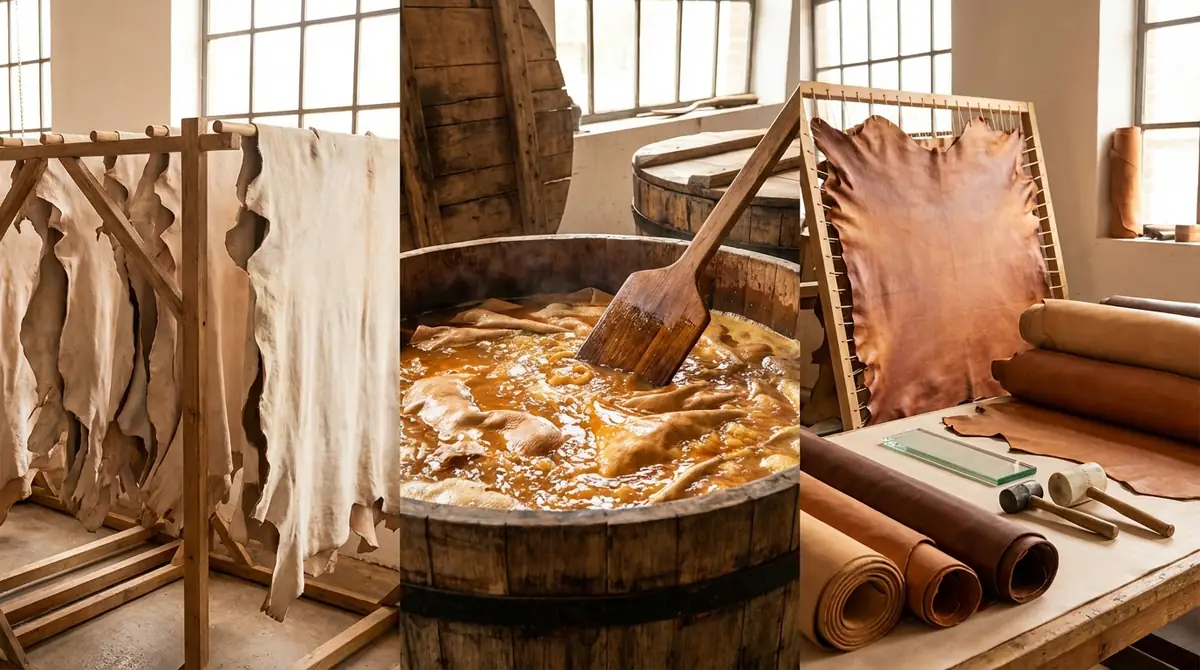 なめしの工程|皮が革になるまでの流れ