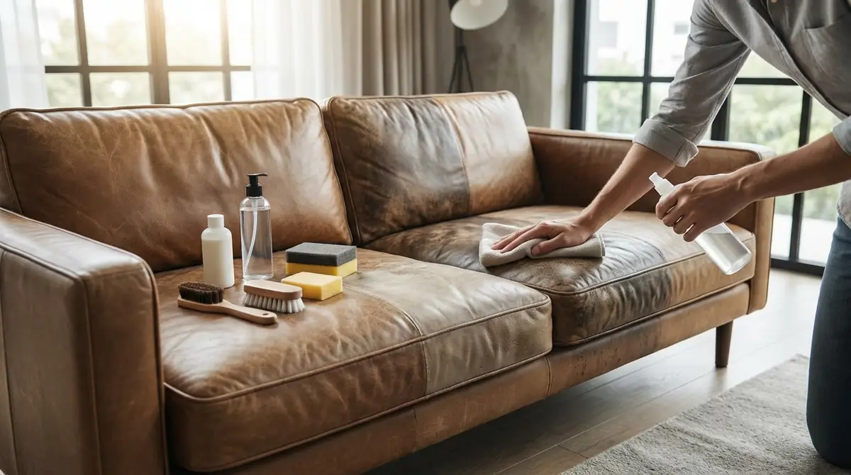 【実践】5ステップで完了するレザーソファの汚れ落とし手順