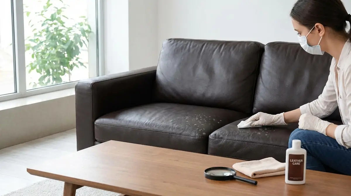 レザーソファのカビは自分で落とせる?まず確認すべき判断基準