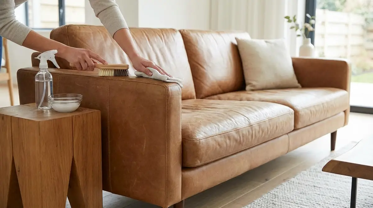 【実践】レザーソファのカビの落とし方7ステップ