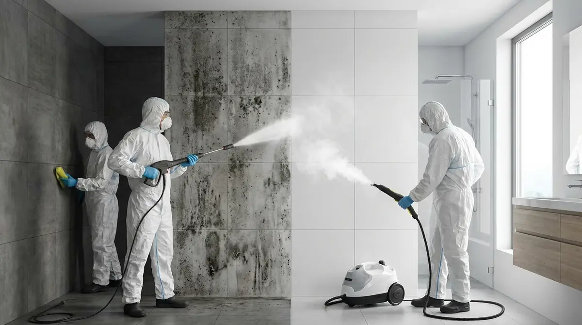 自分でカビが落ちない場合の対処法