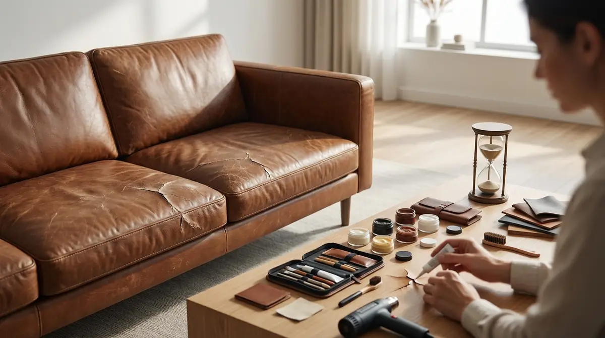 レザーソファのひび割れは自分で補修できる?結論と費用・時間の目安