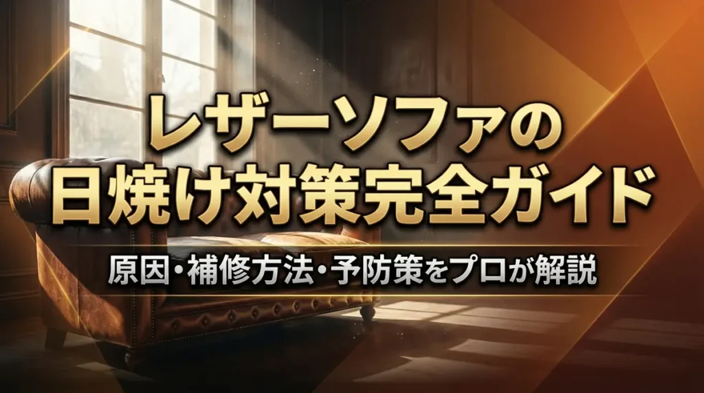 レザーソファの日焼け対策完全ガイド｜原因・補修方法・予防策をプロが解説