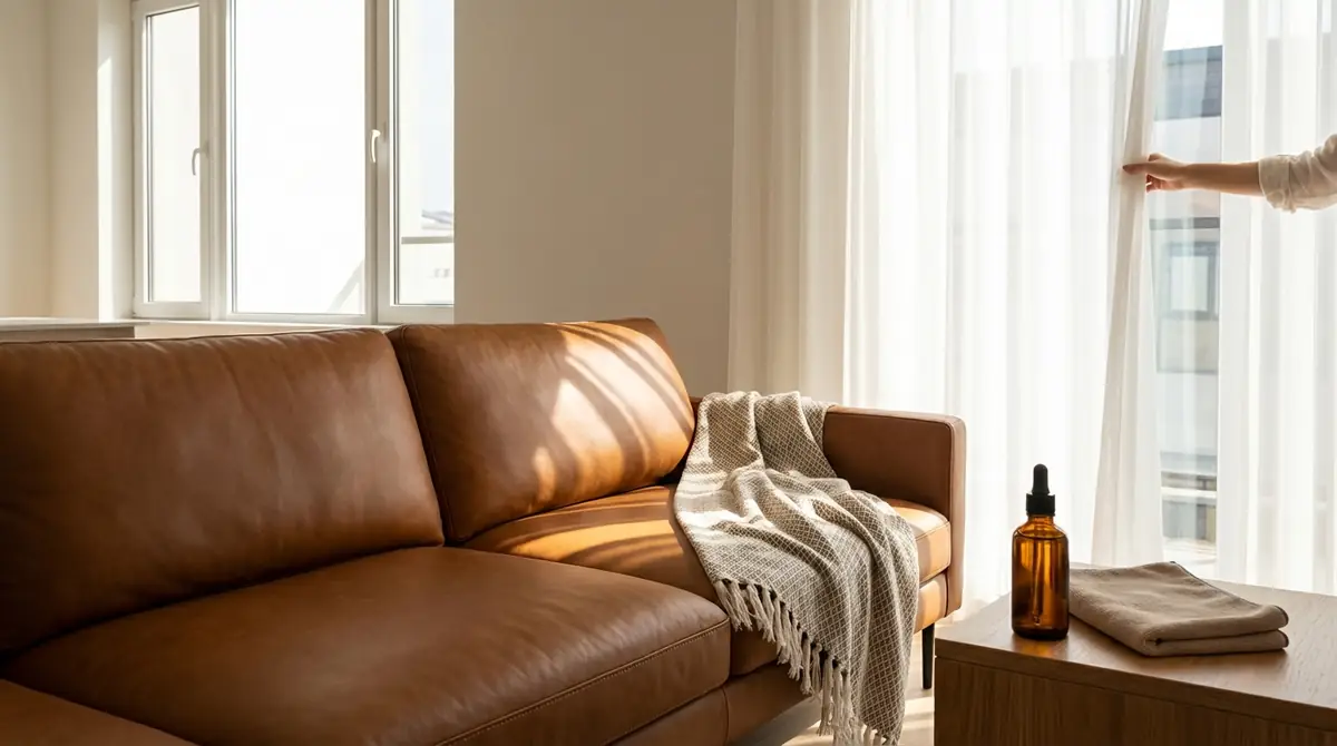 今日からできるレザーソファの日焼け予防策3選
