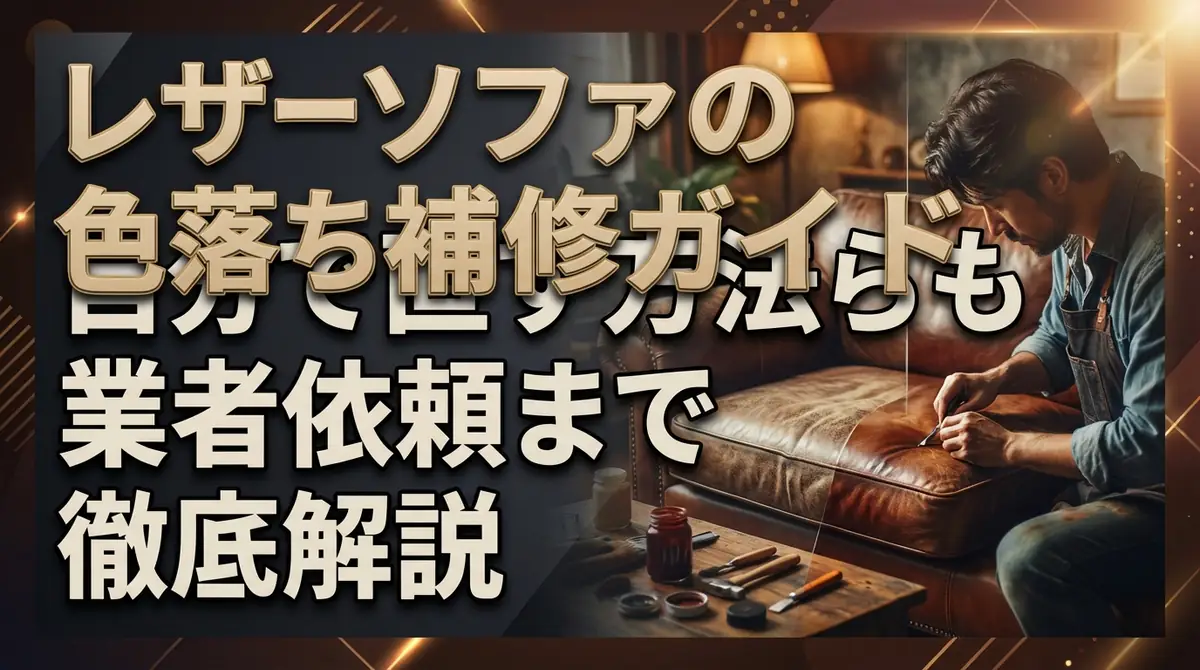 レザーソファの色落ち補修ガイド｜自分で直す方法から業者依頼まで徹底解説