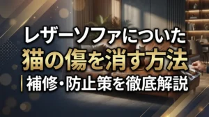 レザーソファについた猫の傷を消す方法｜補修・防止策を徹底解説