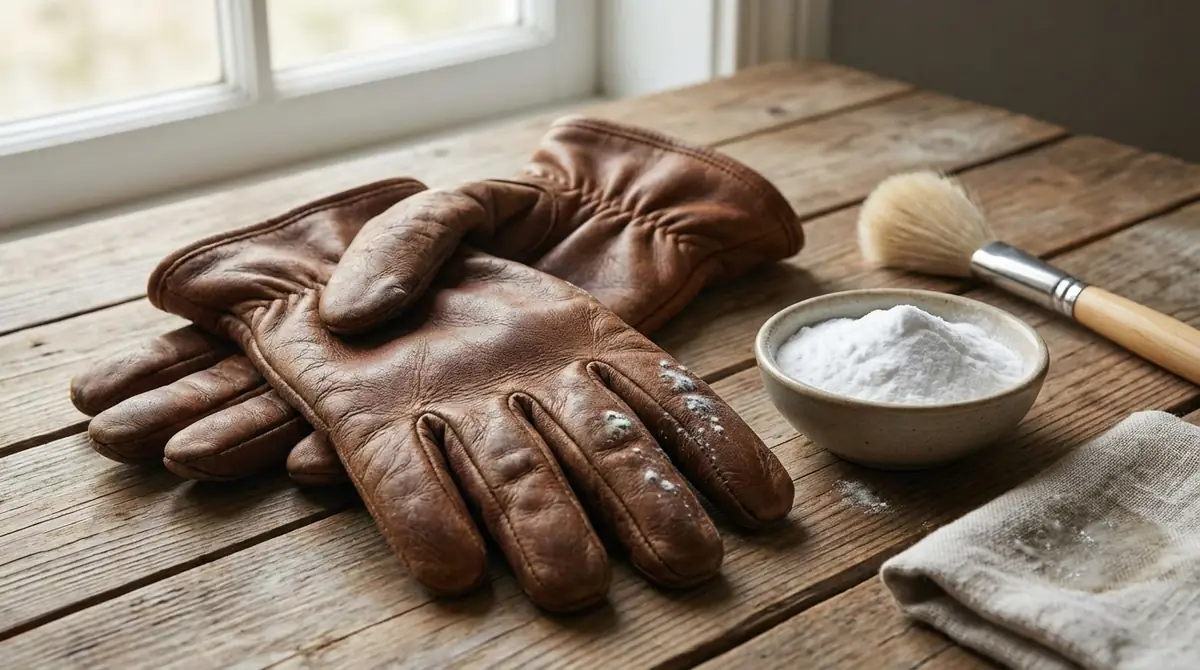 重曹で革手袋のカビは落とせる?使い方と注意点